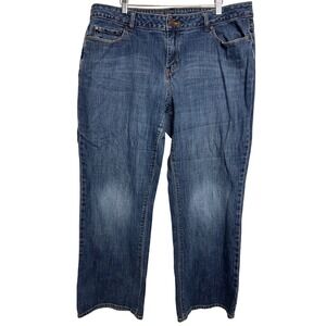 Cato Premium Womens Plus 20WP Blue Straight Leg Jeans Embroidered Pockets A32